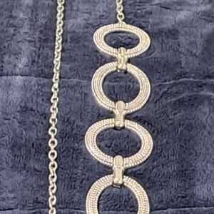 Chicos Silver Chain Belt